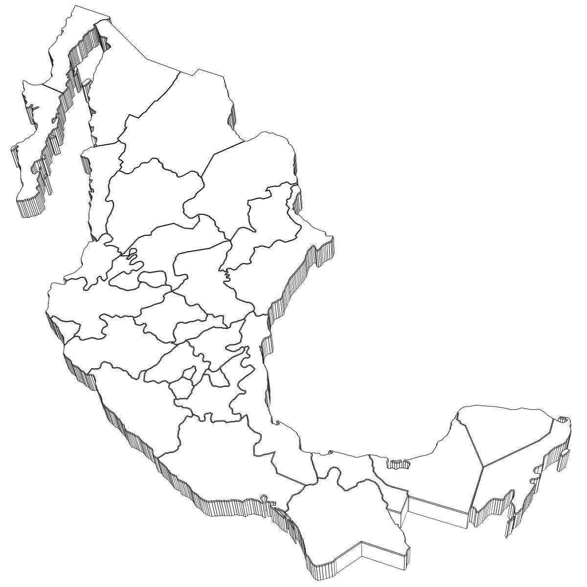 3d نقشہ میکسیکو کی