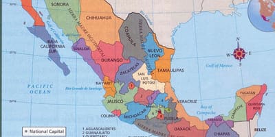 Aztec کا نقشہ میکسیکو
